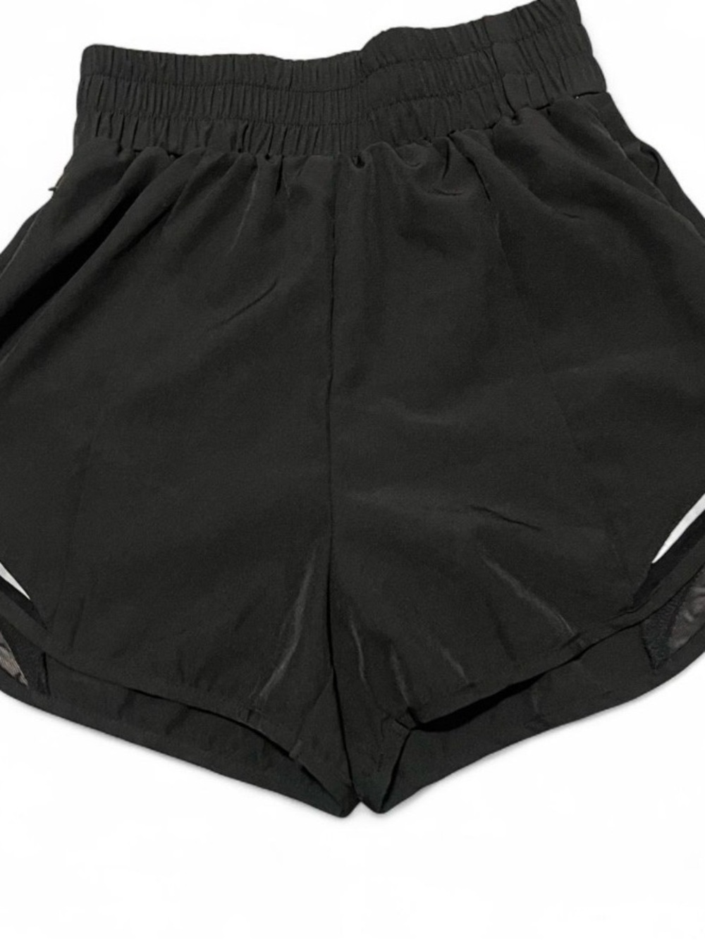 SHEIN Black Women's‎ Athletic Shorts with Elastic Waistband